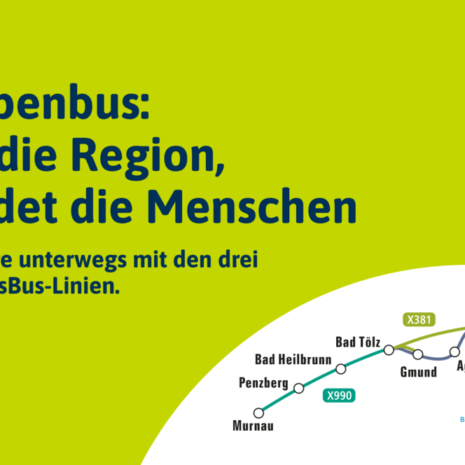 Plakat mit einer Übersicht der drei neuen ExpressBus-Linien