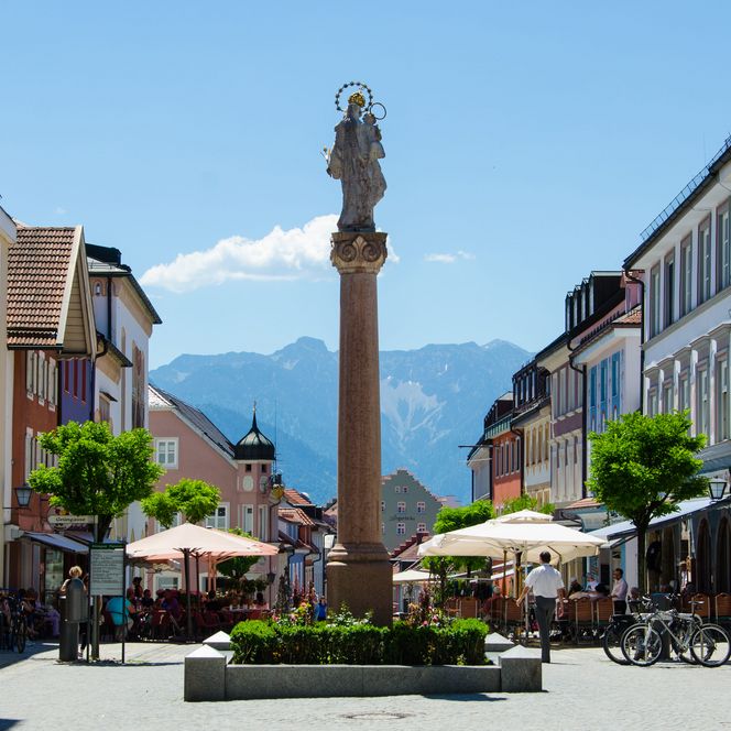 Mariensäule in der Fußgängerzone.