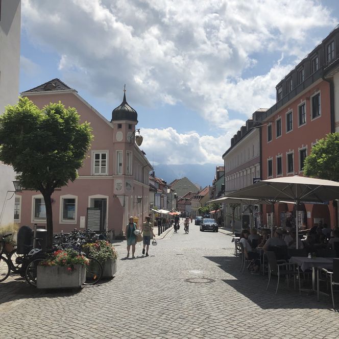 Bunte Häuser im Untermarkt.