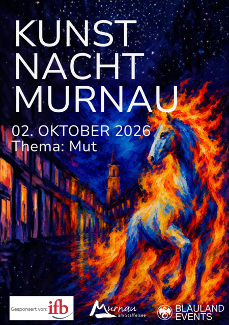Digitales Plakat zur Kunstnacht Murnau 2026