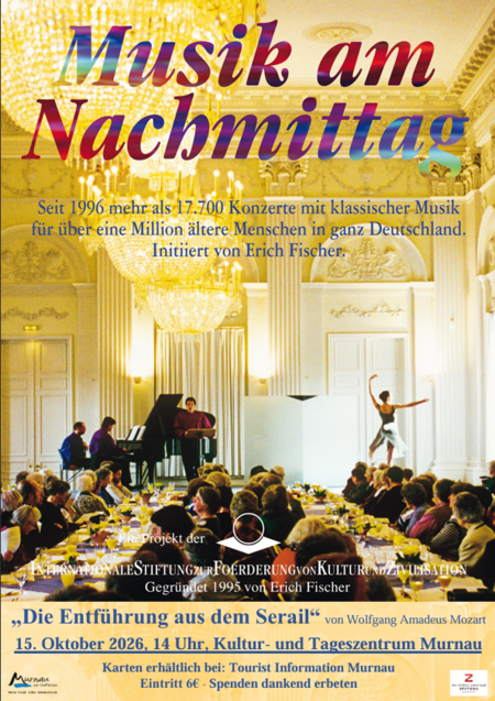 Digitales Plakat zur Veranstaltungsreihe Musik am Nachmittag mit allen wichtigen Infos zur Veranstaltung